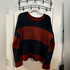 Thread & Supply color block sweater orange blue women’s Medium